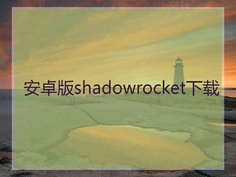 安卓版shadowrocket下载